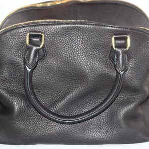 J. Crew Black Leather Biennial Satchel